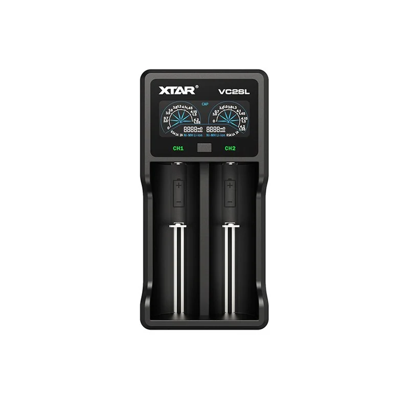 Xtar VC2SL Schnell-Ladegerät für Li-ion 3,6V bis 3,7V und NiMH 1,2V Akku, ohne Netzteil