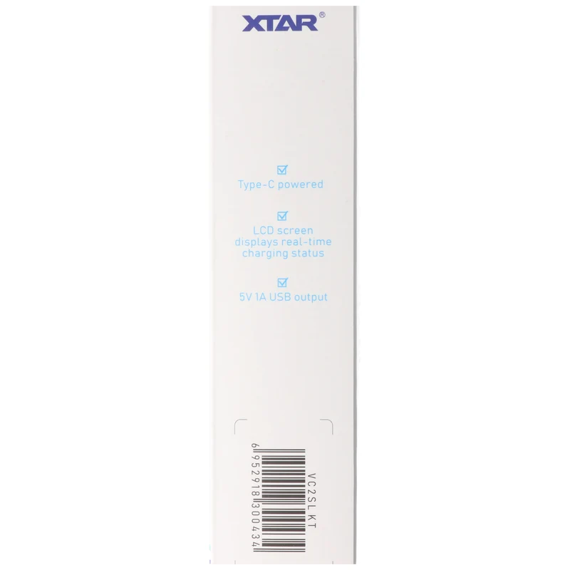 Xtar VC2SL Schnell-Ladegerät für Li-ion 3,6V bis 3,7V und NiMH 1,2V Akku, ohne Netzteil