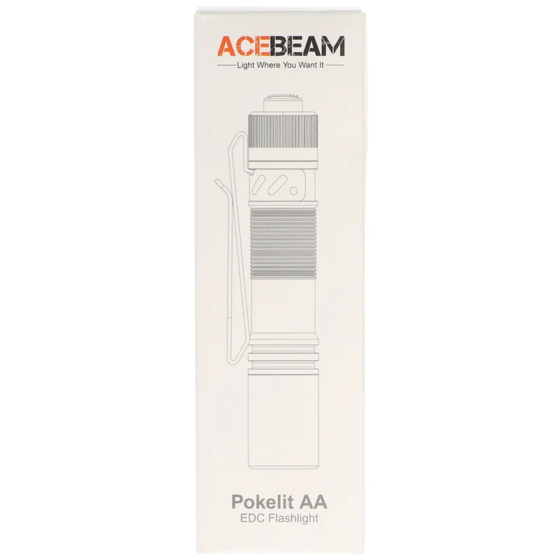 AceBeam Pokelit AA LED-Taschenlampe in Kupfer, 500 Lumen, inklusive 14500 Li-Ion 920mAh Akku mit USB-C Anschluss
