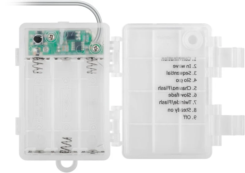 Goobay 300er LED-Lichtervorhang - mit Fernbedienung, Timer-Funktion, 8 Leuchtmodi, Dimmer, USB- und Batteriebetrieb, warm-weiß (3000 K)