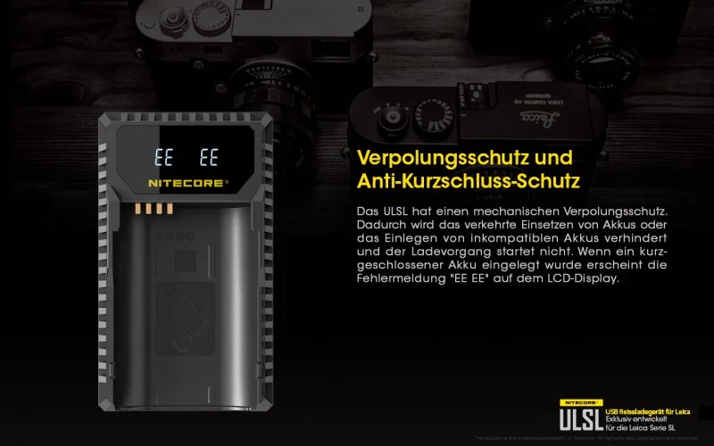 Nitecore ULSL USB-Ladegerät für Leica Cameras