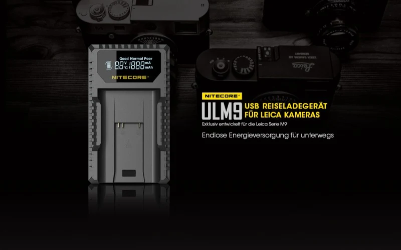 Nitecore ULM9 USB-Ladegerät für Leica Cameras