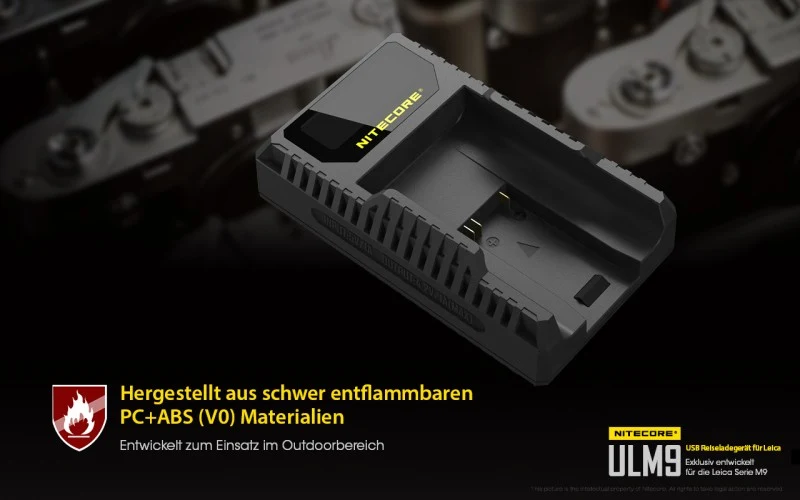 Nitecore ULM9 USB-Ladegerät für Leica Cameras