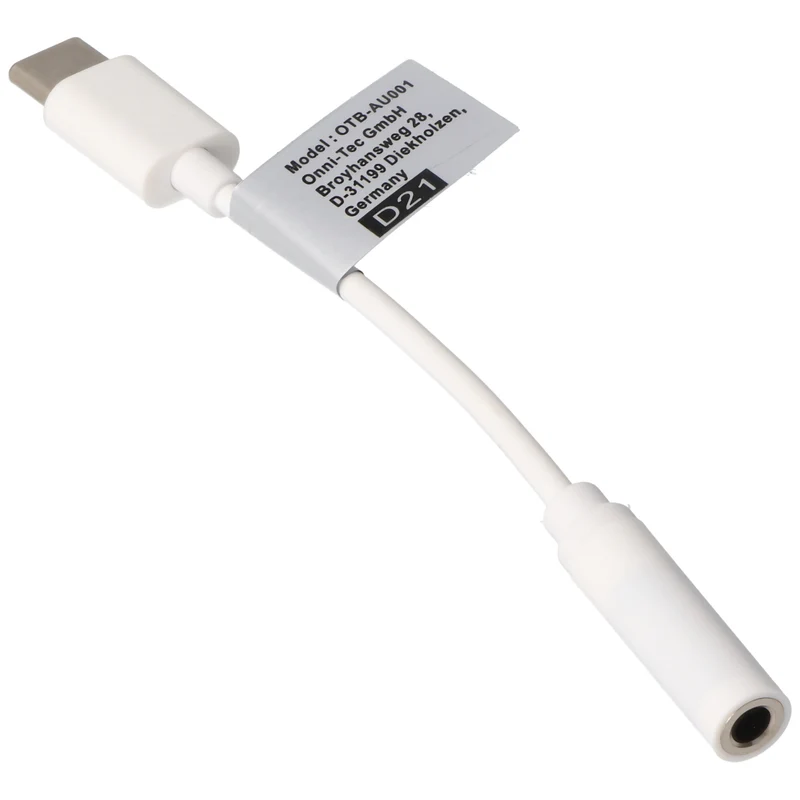 AccuCell AUDIO- UND HEADSETADAPTER von USB TYPE C USB-C auf ein 3,5MM STEREO KABEL