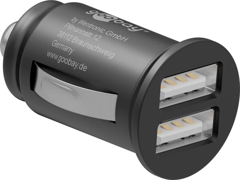 Goobay Dual-USB Auto Ladegerät (2xUSB) 12W max.2.4A (12/24V) 2xUSB
