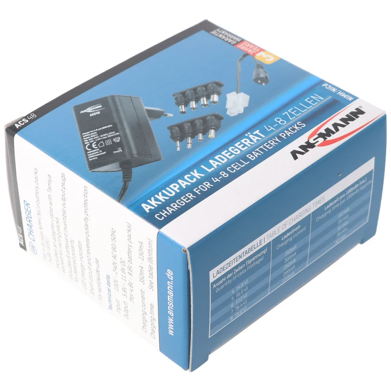 Ansmann Ladegerät ACS48 1001-0024 für 4,8 - 9,6 Volt Akkupacks