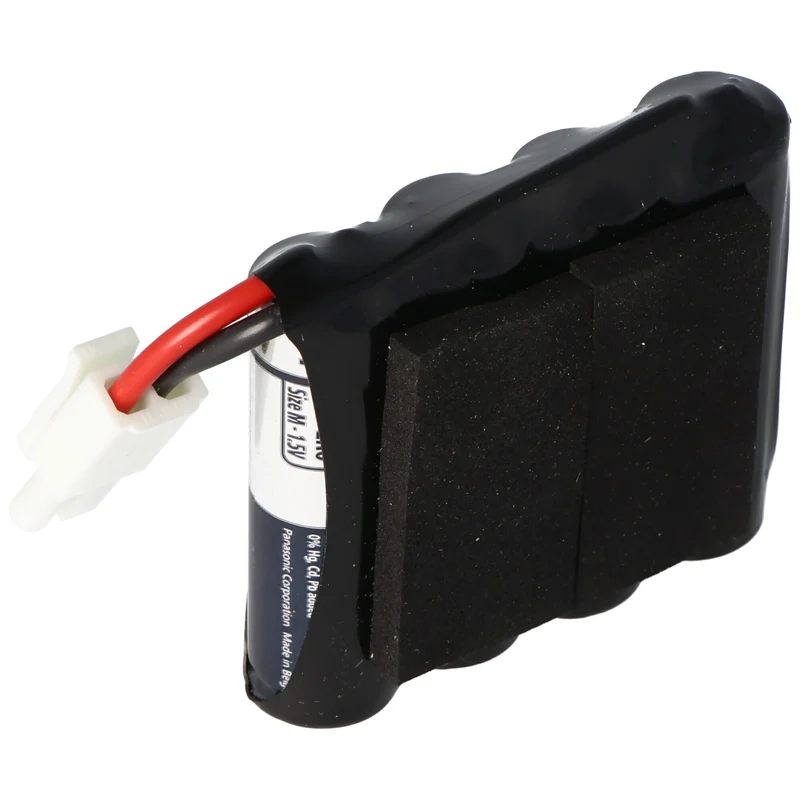 AccuCell 6 Volt Batterie passend für SAG Schlagbaum Schließanlagen, Typ 3850000.020.000, 3850000020000 mit Kabel und Stecker