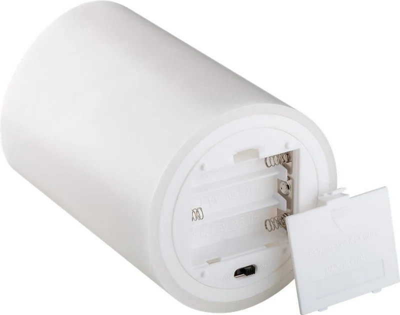 Goobay LED Echtwachs-Kerze weiß, 10x15 cm die wunderschöne und sichere Lichtlösung miut Echtwachs Optik