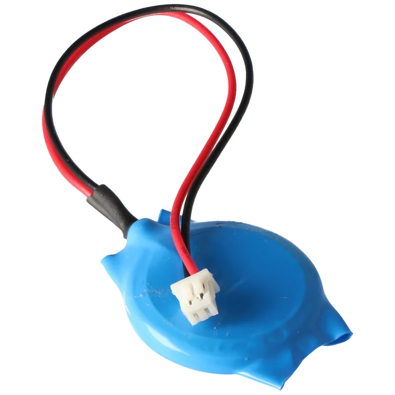 AccuCell CMOS Batterie CR2032 mit Stecker, Backup Lithium Batterie, Stecker ca. 3,2x4mm, Kabellänge 7 cm