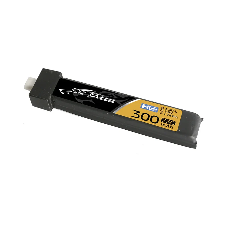 Tattu 300 mAh 3,8 V 75 C 1S1P HV Lipo-Akku mit BT 2.0-Stecker (5 Stück) für Beta Meteor65/Meteor75
