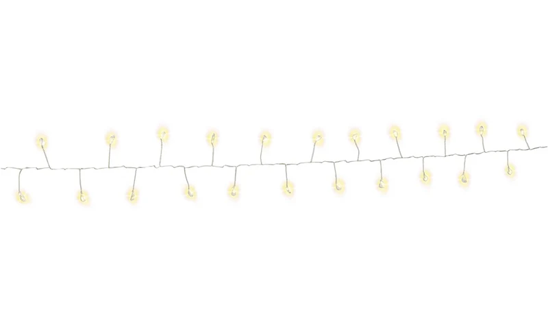 Goobay 50er LED-Silberdraht-Cluster-Lichterkette - mit 2 Leuchtmodi, warmweiß (3000 K), batteriebetrieben, für den Innen- und Außenbereich (IP44)