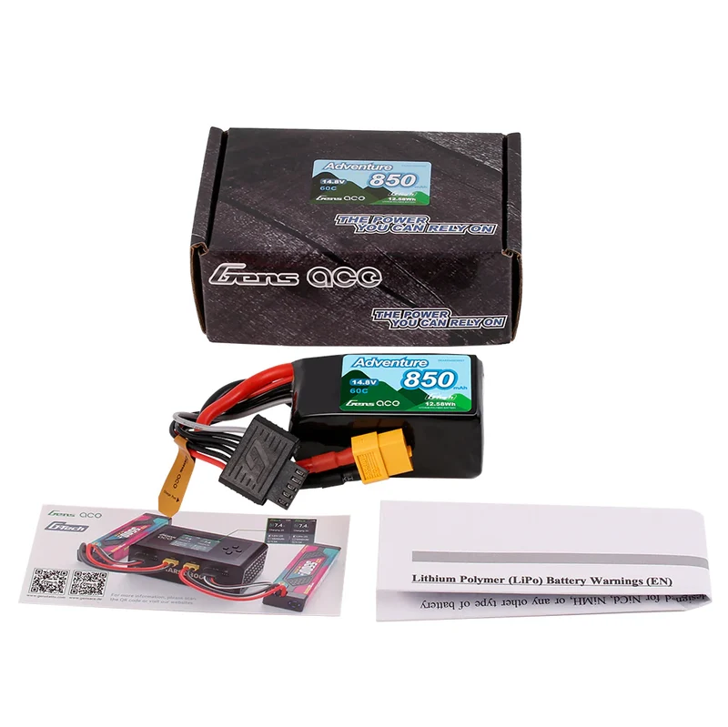 Gens Ace Adventure G-Tech 850 mAh 4S1P 14,8 V 60 C RC-Auto-LiPo-Akku