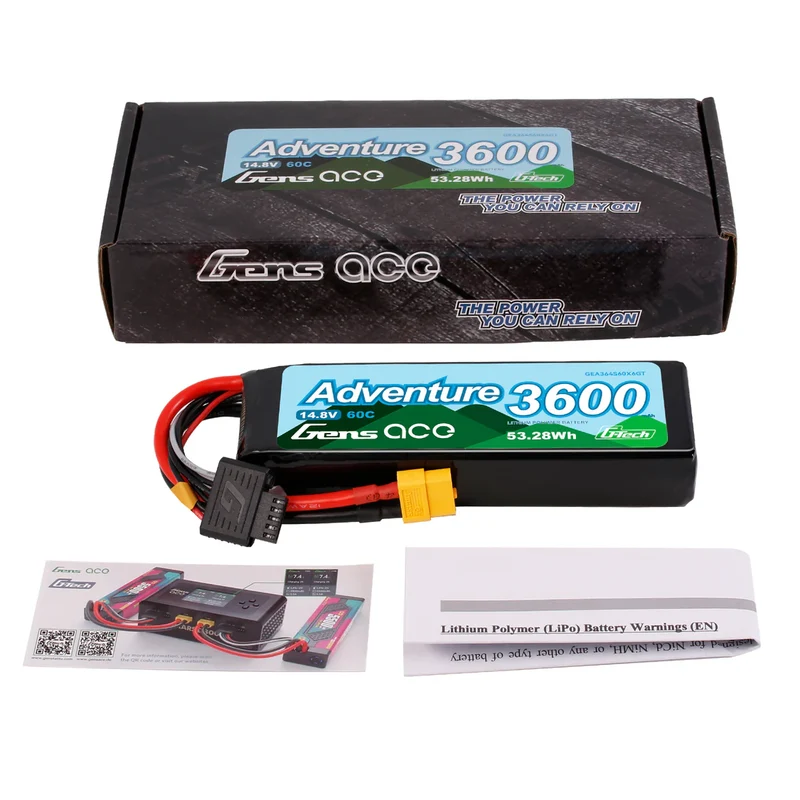 Gens Ace Adventure G-Tech 3600 mAh 4S1P 14,8 V 60 C RC-Auto-LiPo-Akku