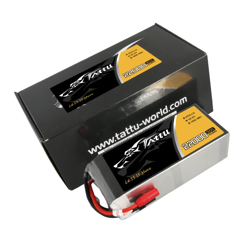 Tattu 22000 mAh 22,2 V 30 C 6S1P Lipo-Akku mit AS150+XT150-Stecker