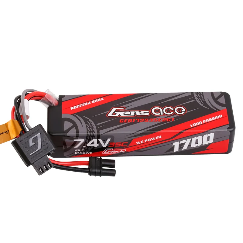 Gens Ace 2S LiPo Akku 1700mAh 2S 35C 7,4V Hardcase Lipo-Akku mit IEC2-Stecker