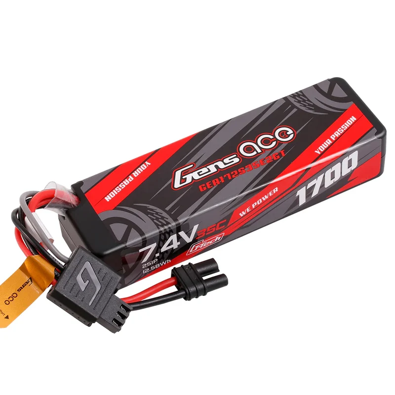 Gens Ace 2S LiPo Akku 1700mAh 2S 35C 7,4V Hardcase Lipo-Akku mit IEC2-Stecker