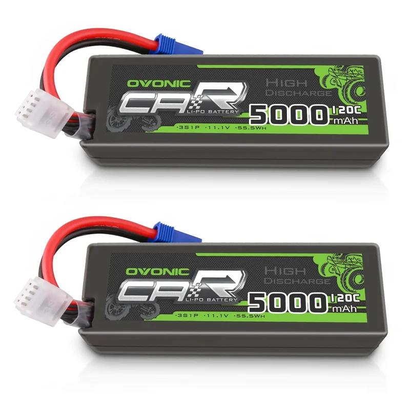 Ovonic Car 3S Lipo Akku 5000mAh 120C 11,1V mit EC5 Stecker (2 Stück)