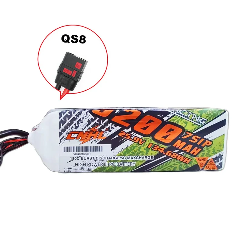 CNHL Racing Series 7S 5200mAh 25,9V 7S 90C Lipo-Akku mit QS8-Stecker