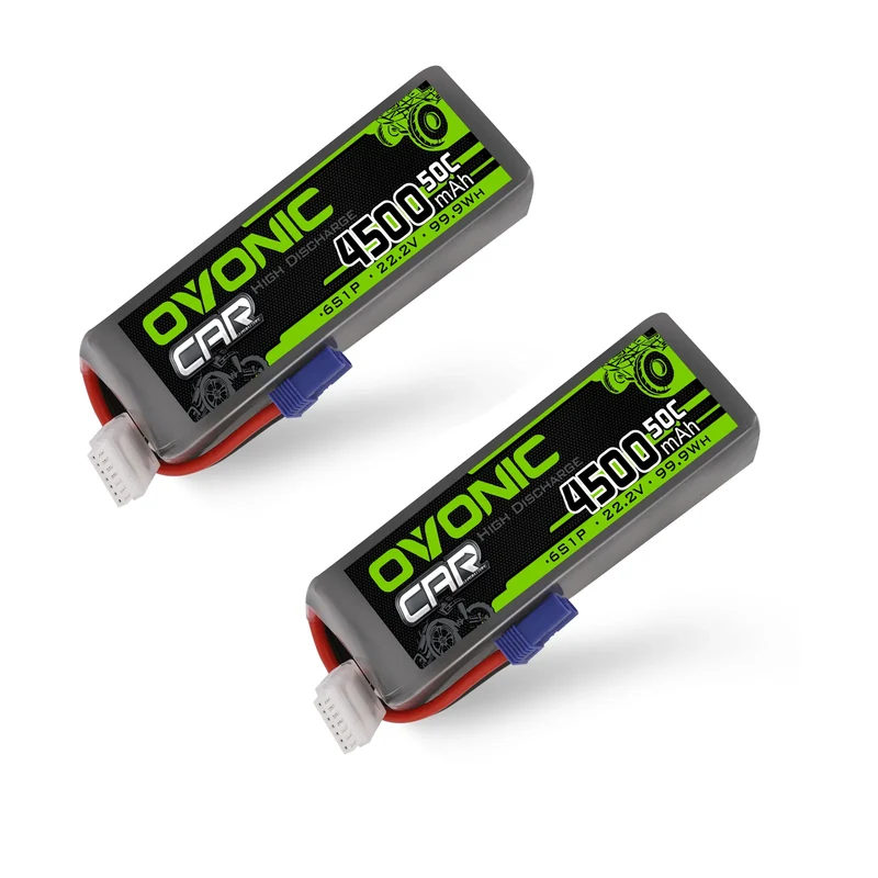 Ovonic Car 6S 4500mAh Lipo Akku 22,2V 50C RC Lipo EC5 Stecker Softcase für X Klasse Drone Racing (2 Stück)