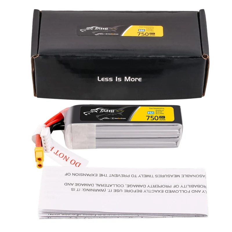 Tattu Lipo 4S LiPo Akku 750mAh 95C 4S1P 15,2V HV XT30U-F Langpackung