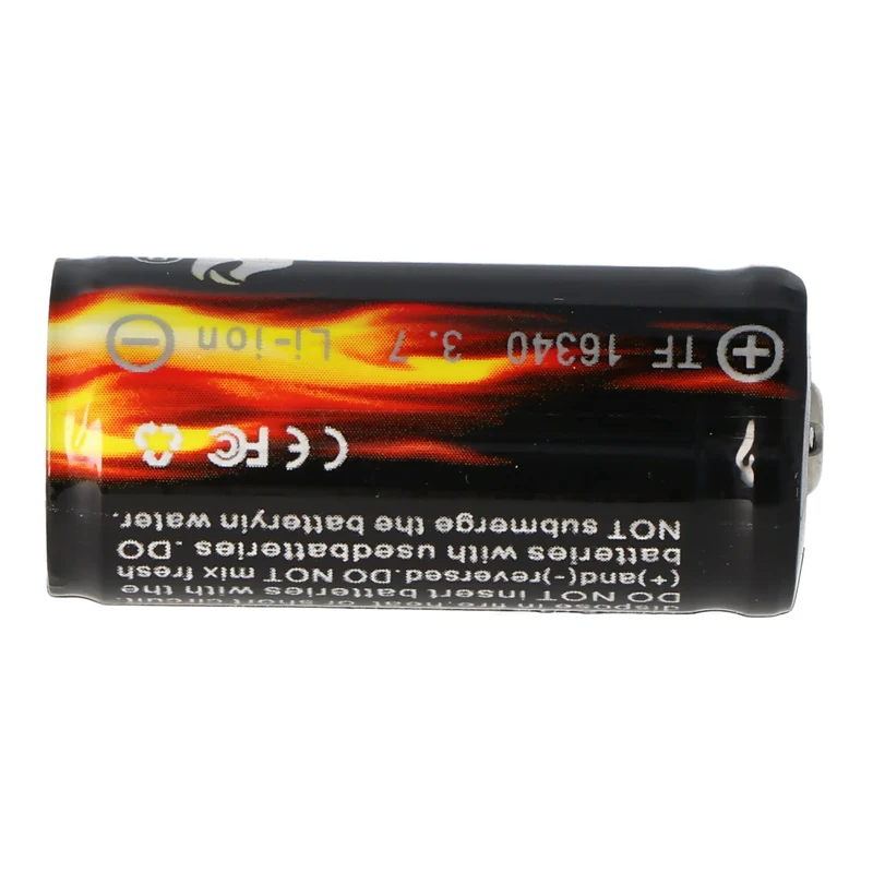 Trustfire 16340 Li-ion Akku 880mAh 3,6V - 3,7V PCB geschützt 36x16,4mm