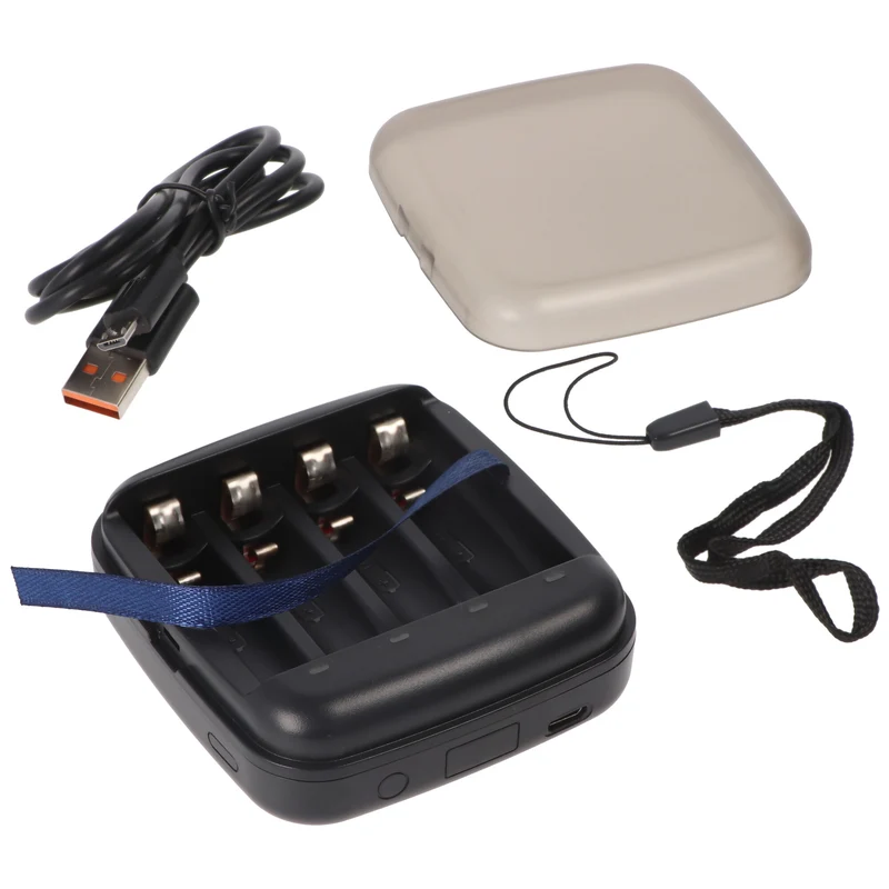 Xtar ET4S Schnell-Ladegerät für Li-Ion 1.5V Akku und 1,5V NiMH 1,2V Akkus AA AAA, mit Micro-USB Ladekabel