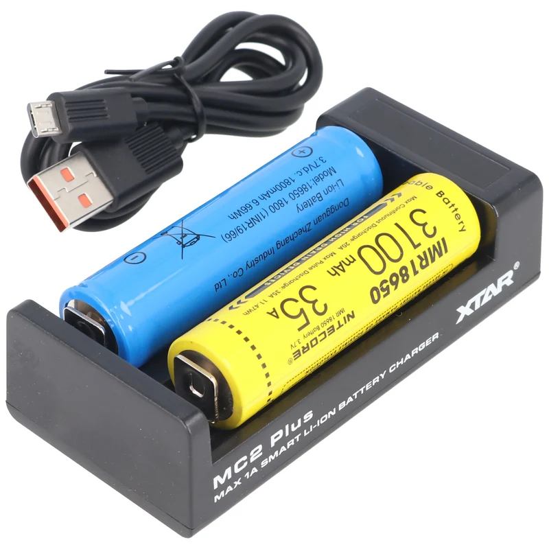Xtar 2-Fach Ladegerät für 10440 14500 14650 16340 17335 17500 17670 18350 18490 18500 18650 18700 20700 21700