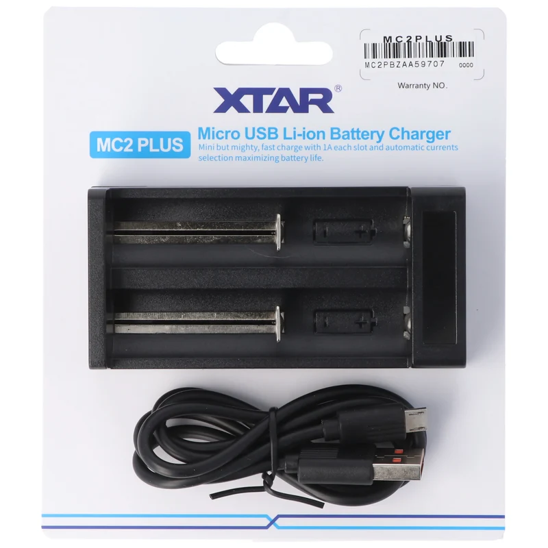Xtar 2-Fach Ladegerät für 10440 14500 14650 16340 17335 17500 17670 18350 18490 18500 18650 18700 20700 21700