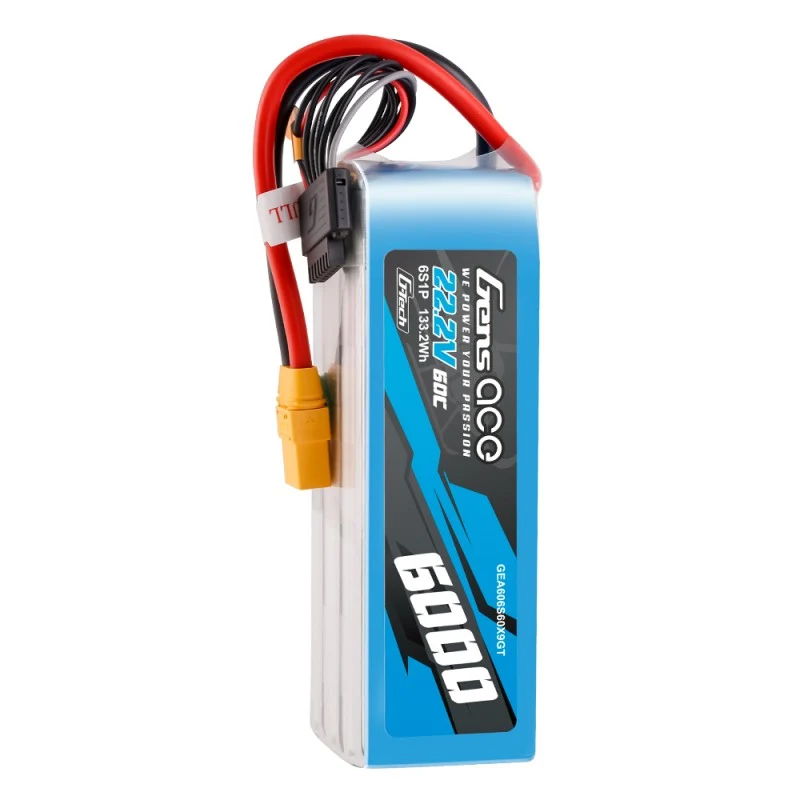 Gens Ace G-Tech 6S 6000mAh 22,2V 60C 6S1P XT90 LIPO-Akkupack