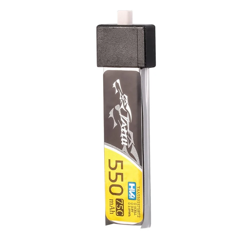 Tattu 1S 550mAh 75C 3,8V HV Lipo-Akku mit BT2.0-Stecker (5 Stück)