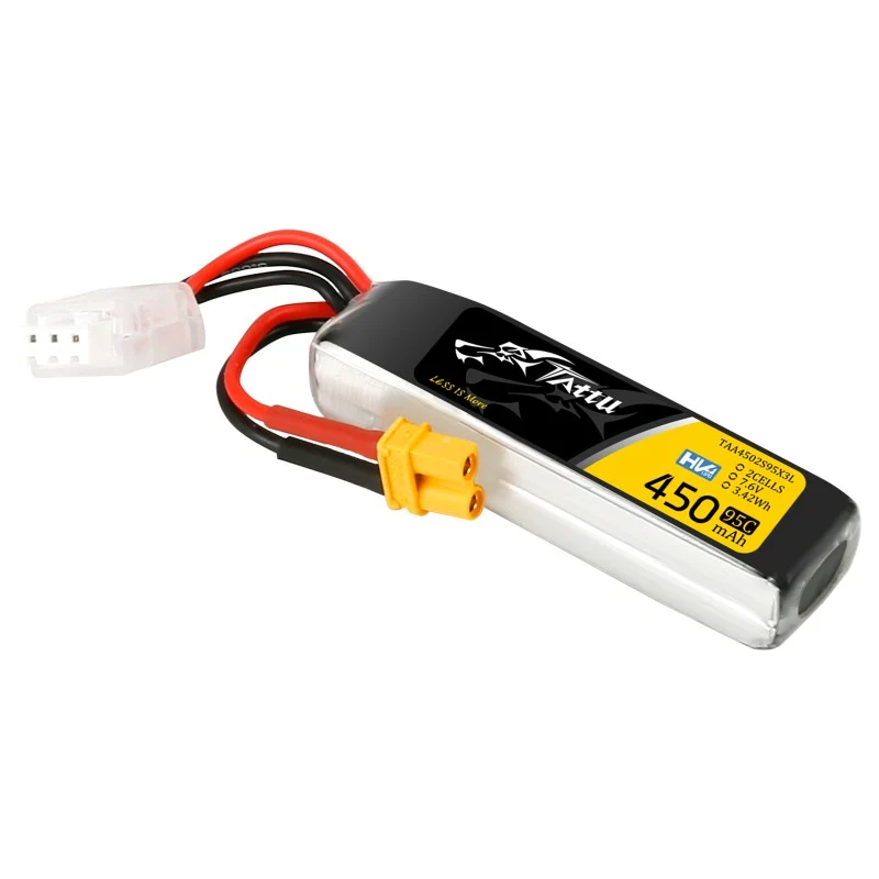 Tattu 2S 450mAh 95C 7,6V HV Lipo-Akku mit XT30 Long-Pack