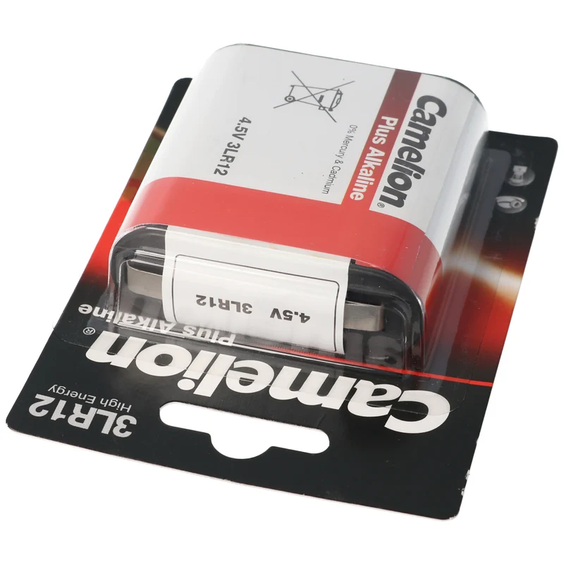 Camelion 3LR12 4.5 Volt Flachbatterie maximal 3000mAh, Abmessungen ca. 65,0 x 61,5 x 21,5mm