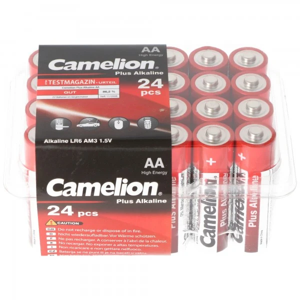 Camelion Plus Alkaline AA Batterien, 24 Stück in praktischer Aufbewahrungsbox