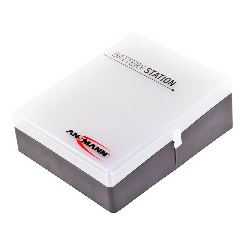 Ansmann Akku und Batterien Aufbewahrungs-Box für bis zu 24x AA, 16x AAA, 4x 9V