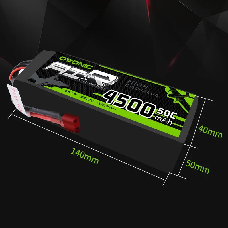 Ovonic Air 6S LiPo Akku 4500mAh 50C 22,2V mit Deans Stecker (2 Stück)