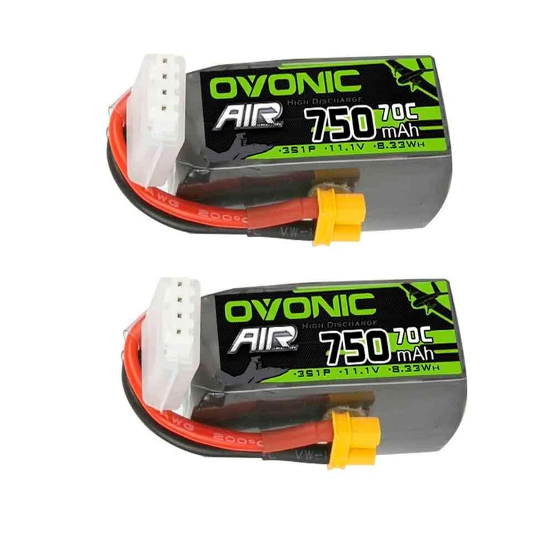 Ovonic Air 3S LiPo Akku 750mAh 11,1V 70C für RC-Helikopter LOGO 200 - XT30-Stecker (2 Stück)