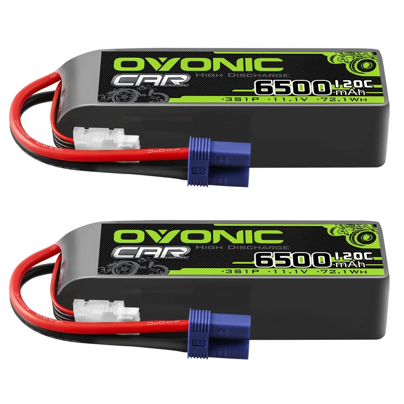 Ovonic Car 3S LiPo Akku 6500mAh 11,1V 120C Hardcase LiPo Akku mit EC5-Stecker (2 Stück)