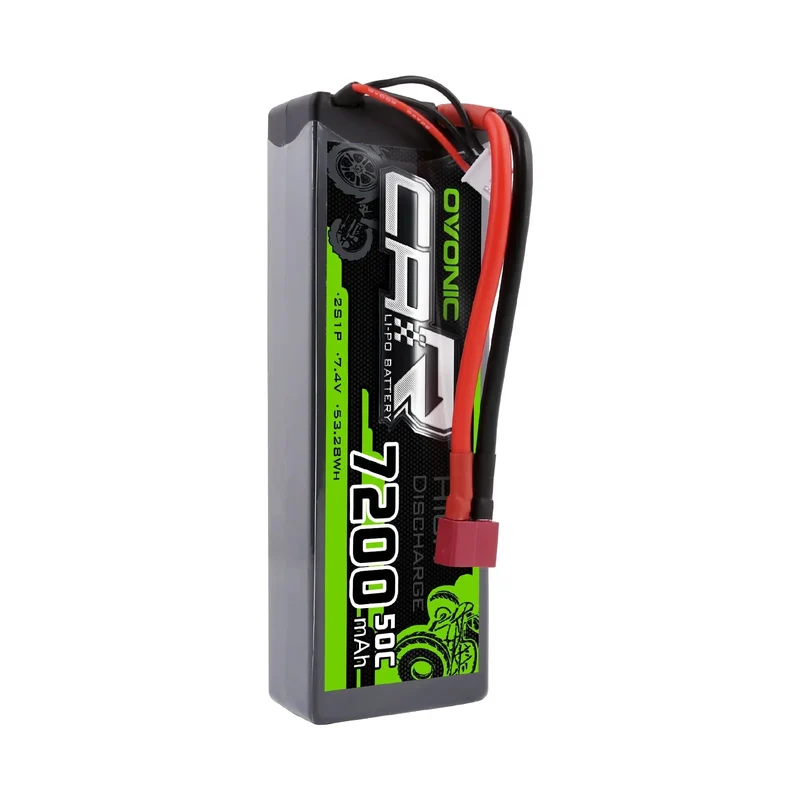 Ovonic Car 2S 7200mAh 7,4V 50C Hardcase LiPo Akku mit Deans-Stecker