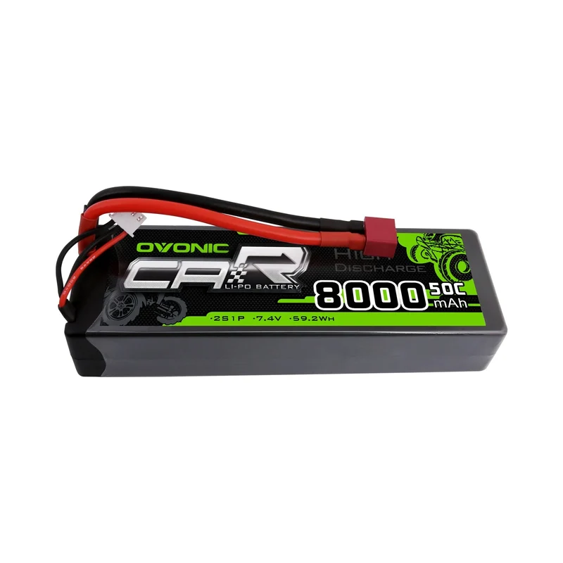 Ovonic Car 2S 8000mAh 7,4V 50C Hardcase LiPo Akkupack mit Deans-Stecker