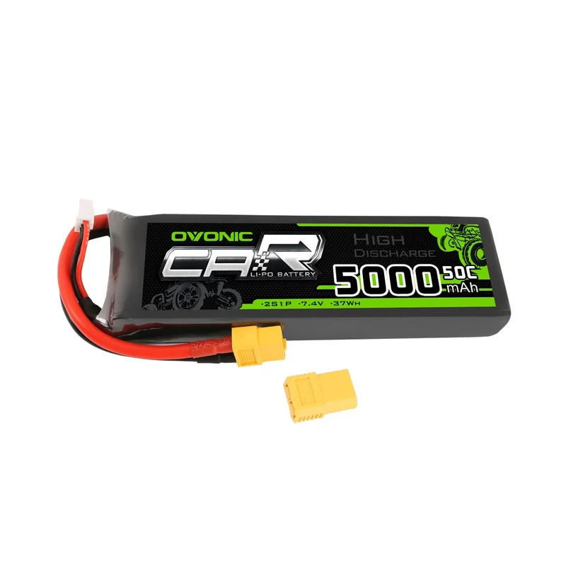 Ovonic Car 2S 5000mAh 7,4V 2S1P 50C Lipo Akku mit XT60 und TRX Stecker