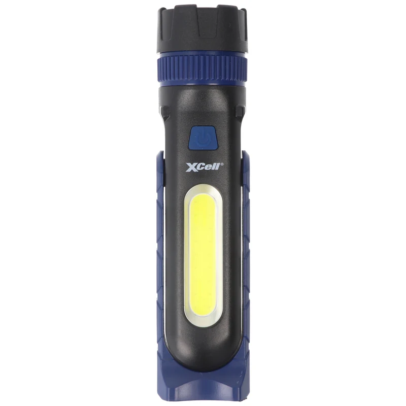 XCell Work Hochleistungs LED-Taschenlampe 2in1, Arbeitsleuchte, inkl. 3x Micro AAA Batterien