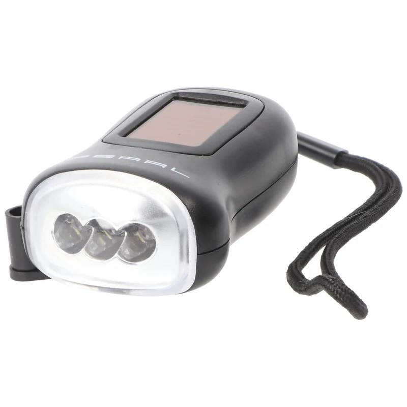 AccuCell Dynamo Taschenlampe mit 3 LED, mit Ladekurbel, mit Solarladefunktion