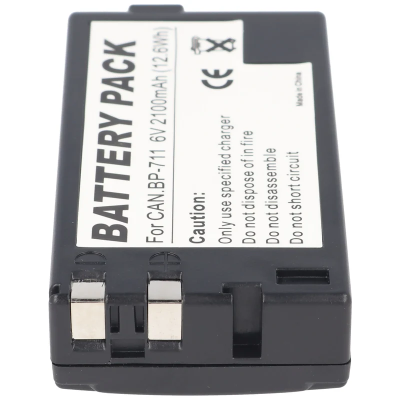 AccuCell Akku passend für Canon BP-711, BP-714, BP-726, 6 Volt 2100mAh
