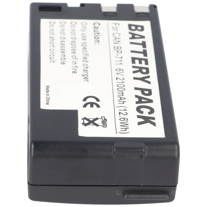AccuCell Akku passend für Canon BP-711, BP-714, BP-726, 6 Volt 2100mAh