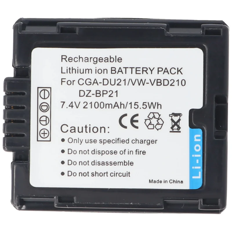 AccuCell Akku passend für Panasonic CGA-DU21 Akku VW-VBD210