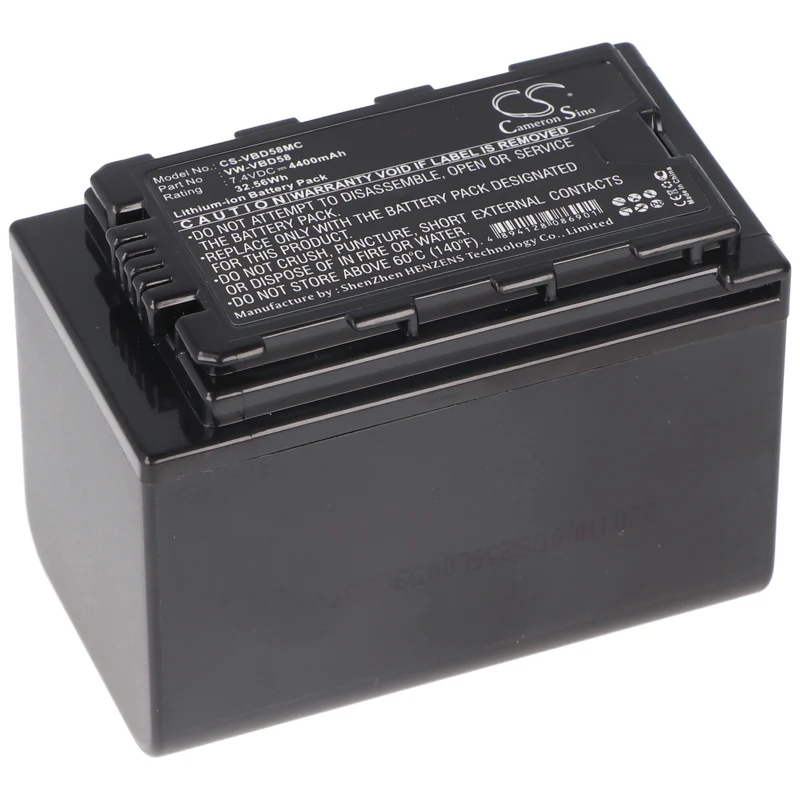 VW-VBD58 Akku für Panasonic HC-X1000 mit Akkustandanzeige VW-VBD58