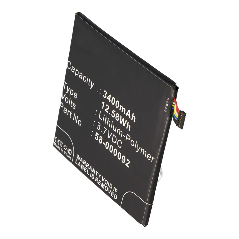 AccuCell Akku passend für Amazon Kindle Fire HD 6, ST06, 26S1006, 58-000092 3,7 Volt 3400mAh