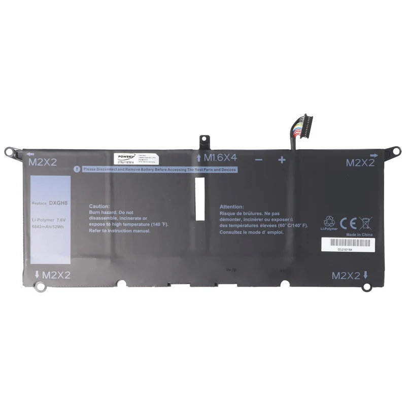 AccuCell Akku passend für Dell G8VCF Li-Ion Akkutyp DXGH8, OH754V, 0H754V, 7,6V, 6300mAh
