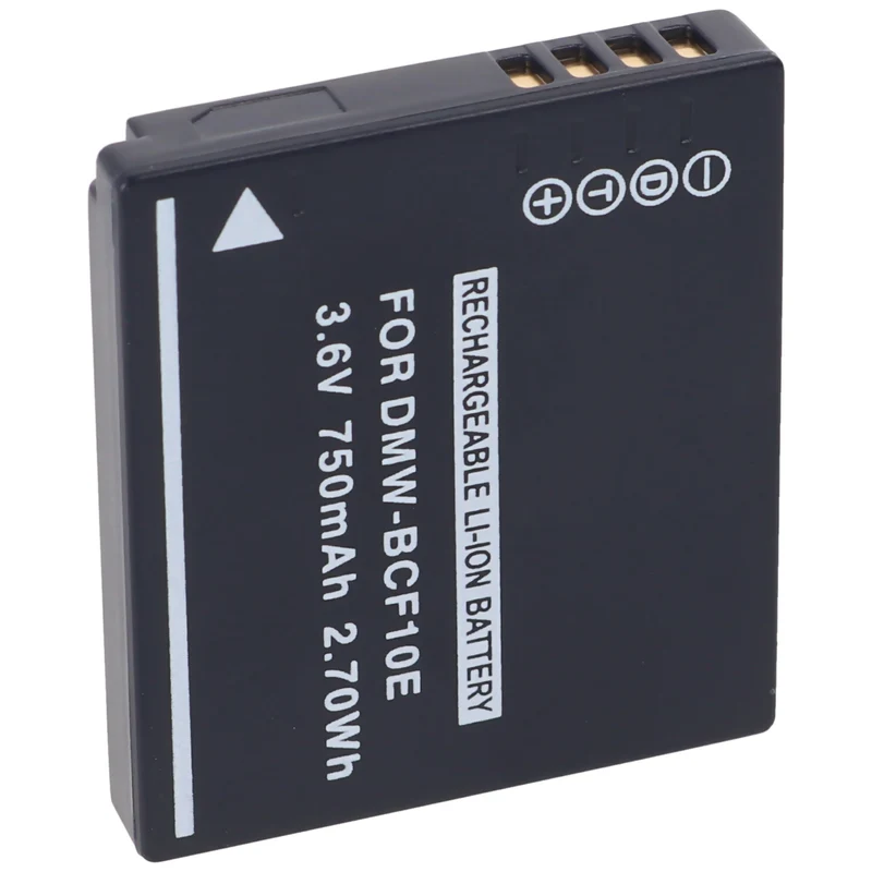 AccuCell Akku passend für den Panasonic DMW-BCF10, DMW-BCF10E, BCF-10, CGA-S/106C, , CGA-S106C Akku Li-Ion