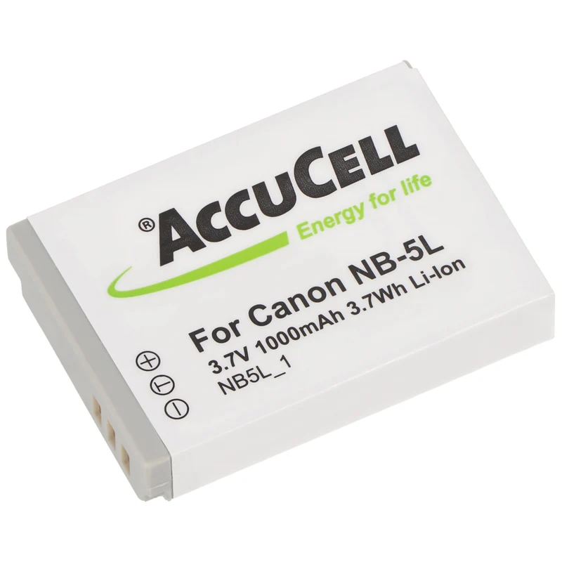 AccuCell Akku passend für Canon NB-5L Digicam IXUS 800 IS NB-5LH